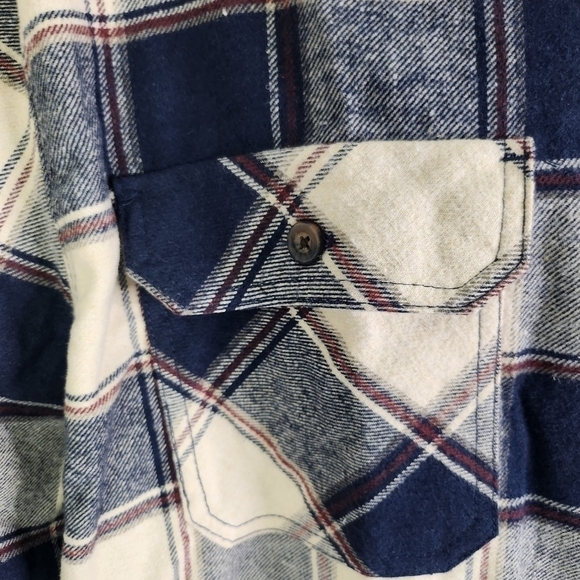 Jachs Shirt Men XXL MFG Hetitage Flannel Plaid Long Sleeve Outdoor Bust Pockets - Picture 9 of 14